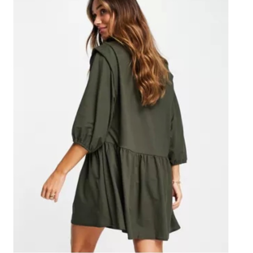 Olive Green Tiered Women's Dress